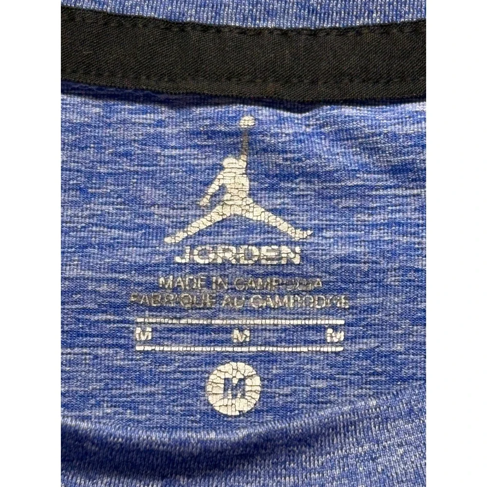Jordan‎ Flight Jumpman Graphic T-Shirt Blue Heather Mens Medium Activewear Tee